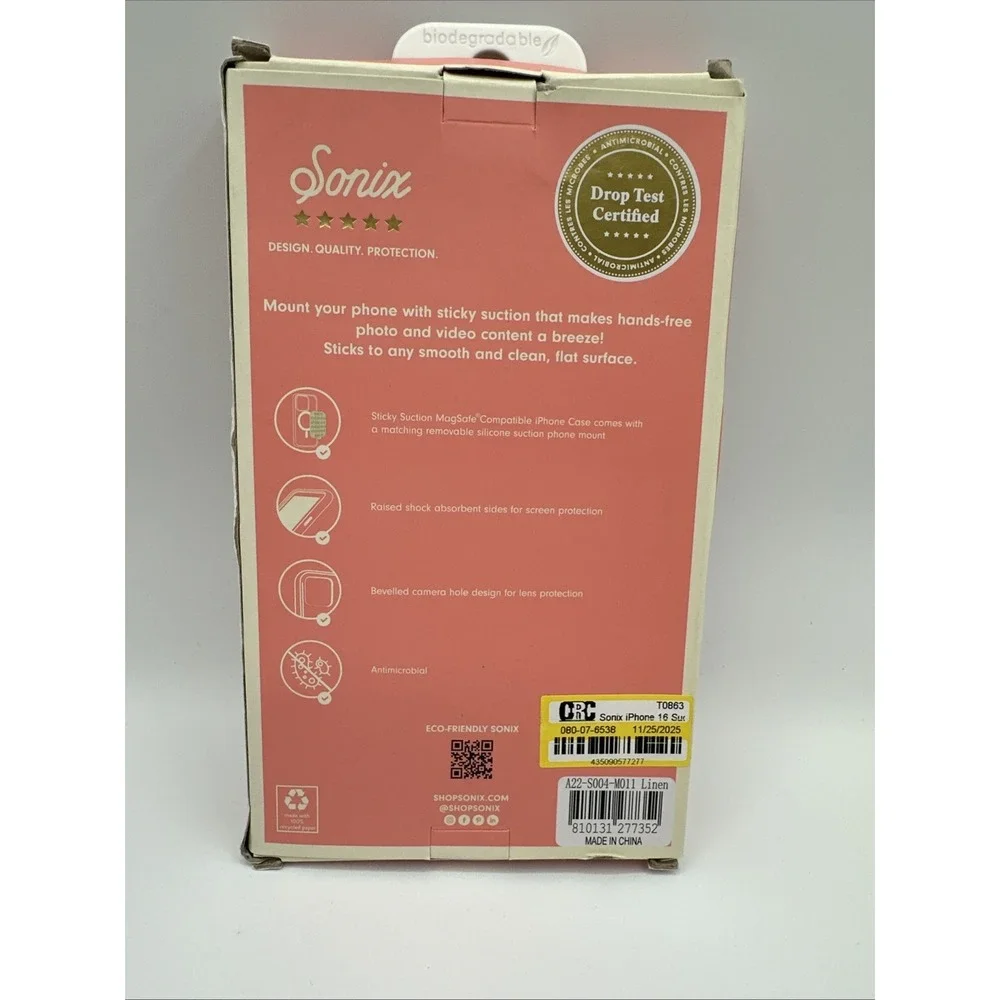 Sonix Apple iPhone 16 Suction Cases with MagSafe - 6.1